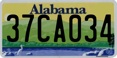 AL license plate 37CA034