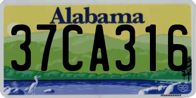 AL license plate 37CA316