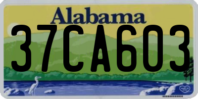 AL license plate 37CA603