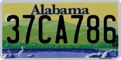 AL license plate 37CA786