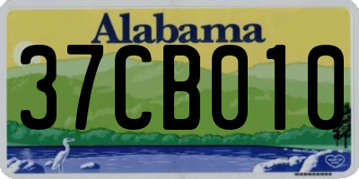 AL license plate 37CB010