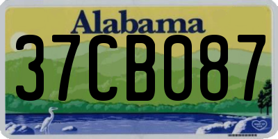 AL license plate 37CB087