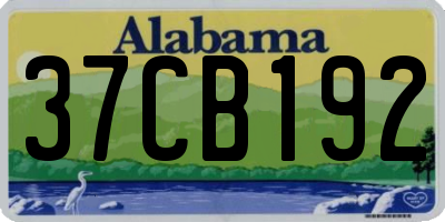 AL license plate 37CB192
