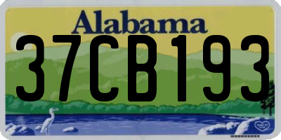AL license plate 37CB193