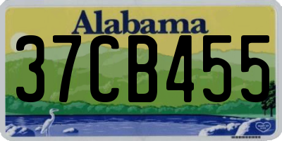 AL license plate 37CB455