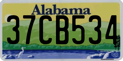 AL license plate 37CB534