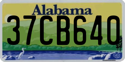 AL license plate 37CB640