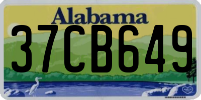 AL license plate 37CB649