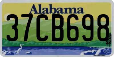 AL license plate 37CB698