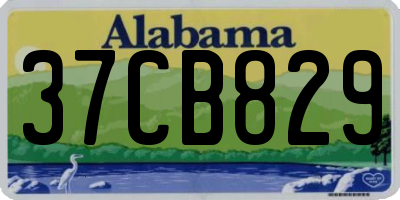 AL license plate 37CB829