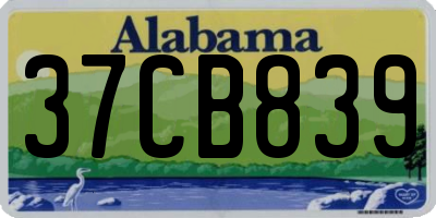 AL license plate 37CB839