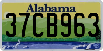 AL license plate 37CB963