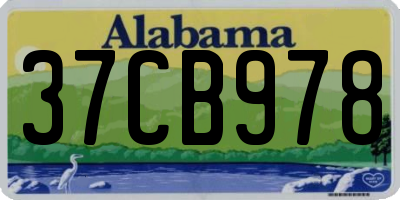 AL license plate 37CB978