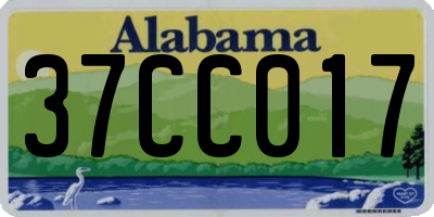 AL license plate 37CC017