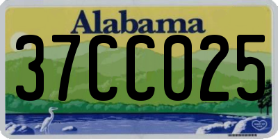 AL license plate 37CC025
