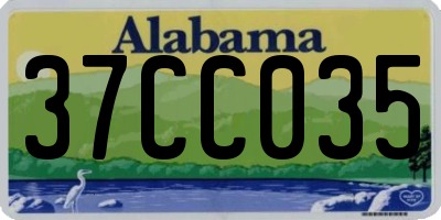 AL license plate 37CC035