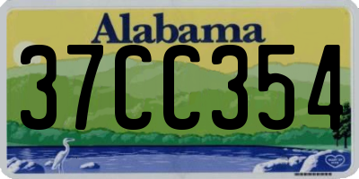 AL license plate 37CC354