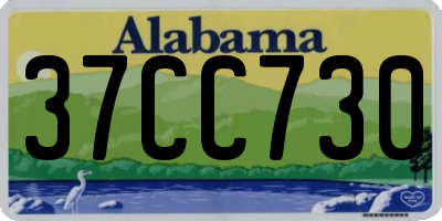 AL license plate 37CC730