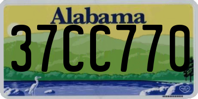 AL license plate 37CC770