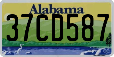AL license plate 37CD587