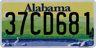 AL license plate 37CD681