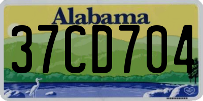 AL license plate 37CD704