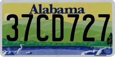 AL license plate 37CD727