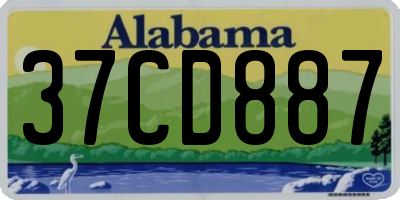 AL license plate 37CD887
