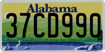 AL license plate 37CD990