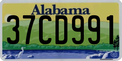 AL license plate 37CD991