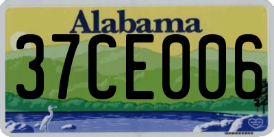 AL license plate 37CE006
