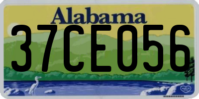 AL license plate 37CE056