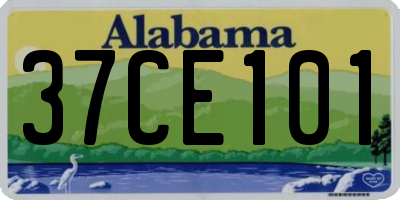 AL license plate 37CE101