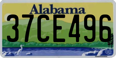 AL license plate 37CE496