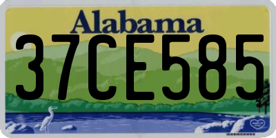 AL license plate 37CE585
