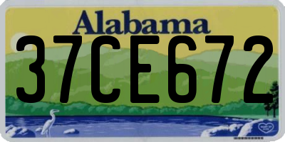 AL license plate 37CE672