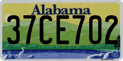 AL license plate 37CE702