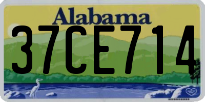 AL license plate 37CE714