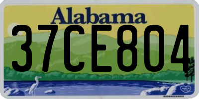 AL license plate 37CE804