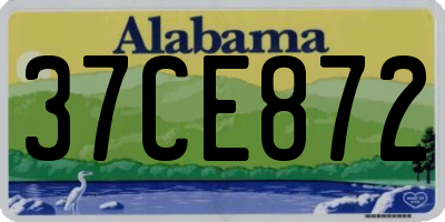 AL license plate 37CE872