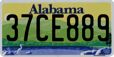 AL license plate 37CE889