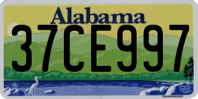 AL license plate 37CE997