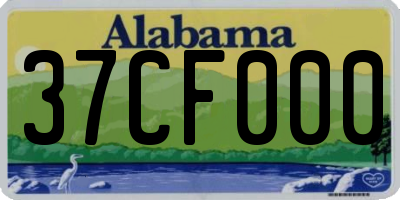 AL license plate 37CF000