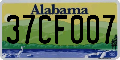 AL license plate 37CF007