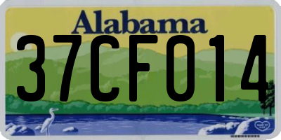 AL license plate 37CF014
