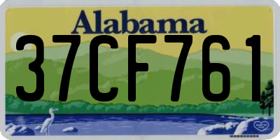 AL license plate 37CF761