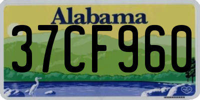 AL license plate 37CF960