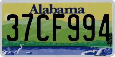 AL license plate 37CF994