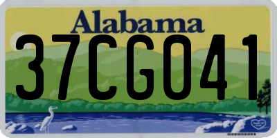 AL license plate 37CG041