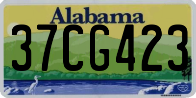 AL license plate 37CG423